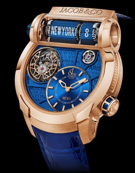 Jacob & Co Epic SF24 Tourbillon Blue Dial Rose Gold ES102.40.NS.AA.ABALA Replica watch